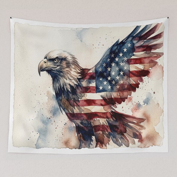 Item preview, Majestic Freedom Watercolor Eagle designed and sold by LiveLearnCreate.