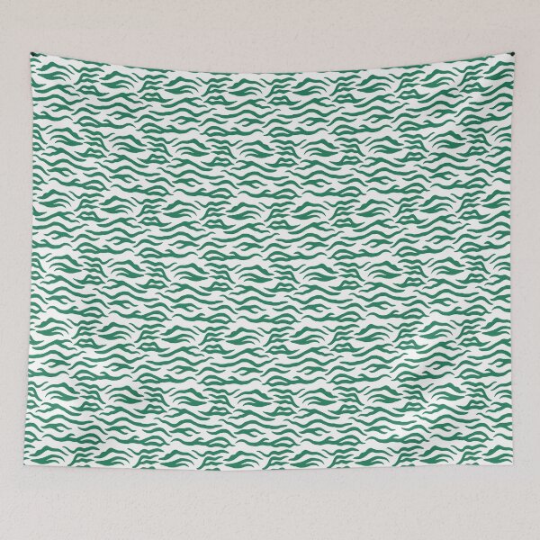 Item preview, White and Green tiger print designed and sold by pattern-archive.