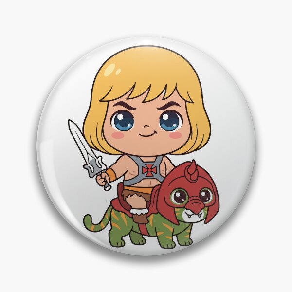 Item preview, Retro Fantasy Warrior Battle Chibi Cartoon Style designed and sold by What you are is Beautiful.