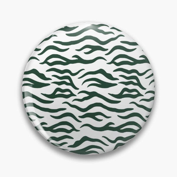 Item preview, White and Forest Green tiger print designed and sold by pattern-archive.