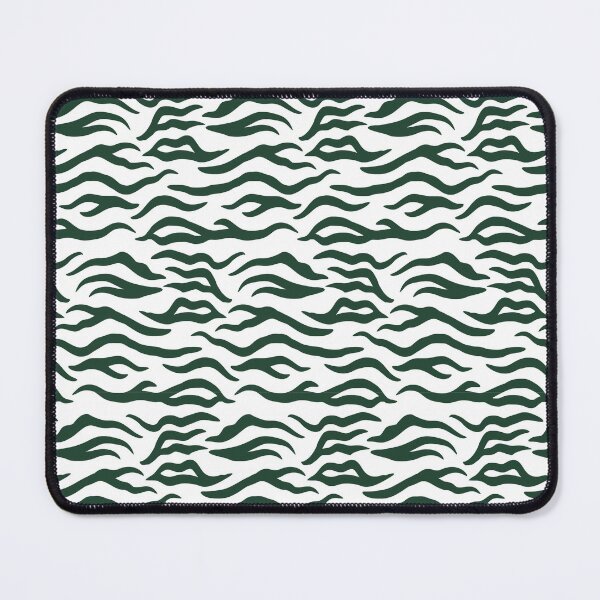 Item preview, White and Forest Green tiger print designed and sold by pattern-archive.