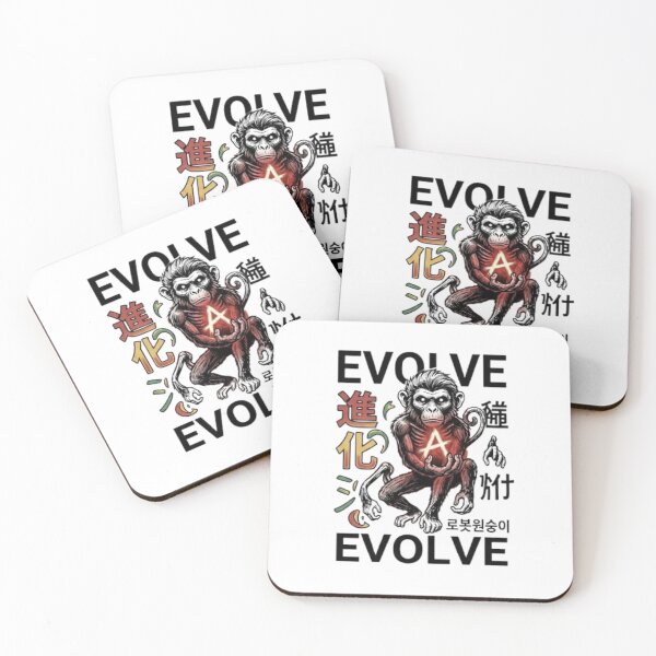 Item preview, Futuristic monkey with illuminated letters, cyber design designed and sold by Ahmedsyde.