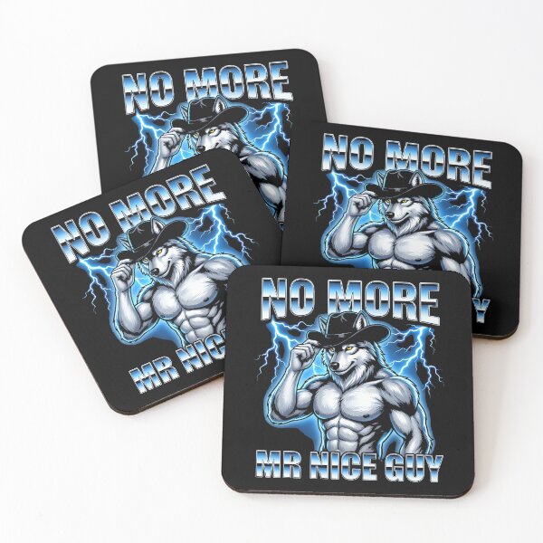 Item preview, No More Mr. Nice Guy - Funny Wolf Meme Guys Novelty Cool Men designed and sold by AmazingPics001.