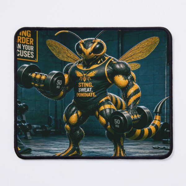 Item preview, Muscular Wasp at the Gym Weightlifting designed and sold by JaN44Fotografia.