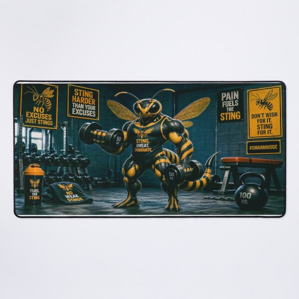 Item preview, Muscular Wasp at the Gym Weightlifting designed and sold by JaN44Fotografia.