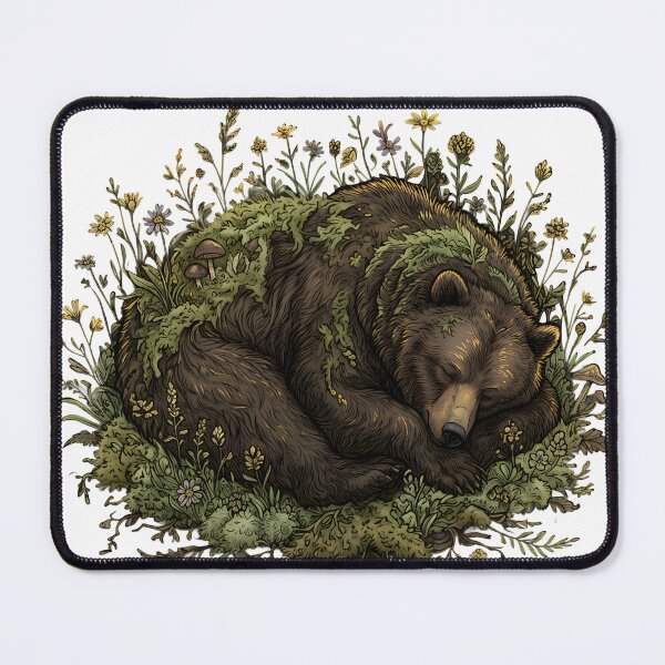 Item preview, Sleeping Bear Overgrown Wildflowers Moss Art designed and sold by MossMirrorArt.