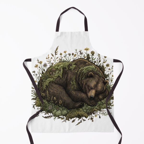 Item preview, Sleeping Bear Overgrown Wildflowers Moss Art designed and sold by MossMirrorArt.