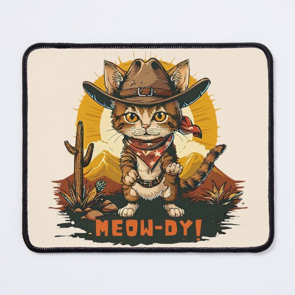 Item preview, Cowboy Cat Meow-dy Funny Retro Western Desert Tee designed and sold by daila70.