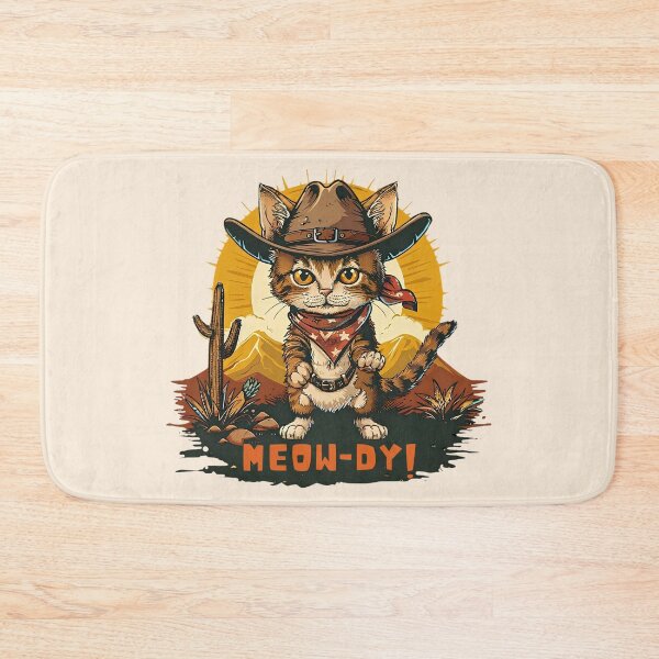 Item preview, Cowboy Cat Meow-dy Funny Retro Western Desert Tee designed and sold by daila70.