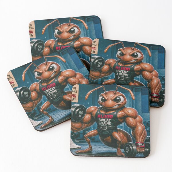 Item preview, Muscular ant in the gym Weightlifting designed and sold by JaN44Fotografia.