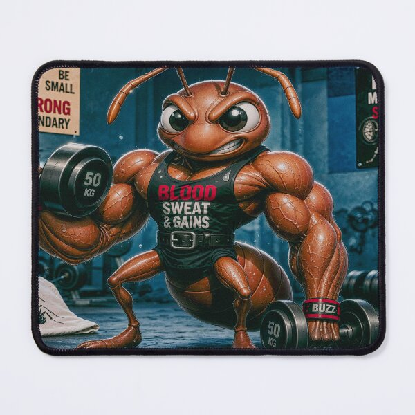 Item preview, Muscular ant in the gym Weightlifting designed and sold by JaN44Fotografia.