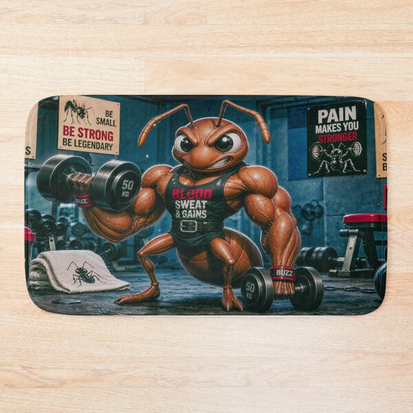 Item preview, Muscular ant in the gym Weightlifting designed and sold by JaN44Fotografia.