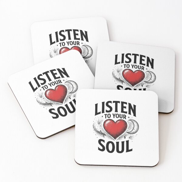 Item preview, Vintage typography quote “Listen to your soul” with heart designed and sold by Ahmedsyde.