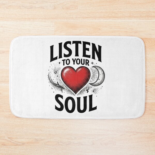 Item preview, Vintage typography quote “Listen to your soul” with heart designed and sold by Ahmedsyde.