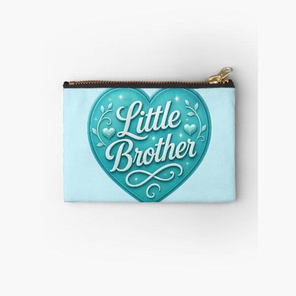 Item preview, Little Brother | Turquoise Heart Typography Design designed and sold by Stubblejumper Artworks.