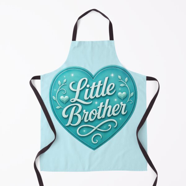 Item preview, Little Brother | Turquoise Heart Typography Design designed and sold by Stubblejumper Artworks.
