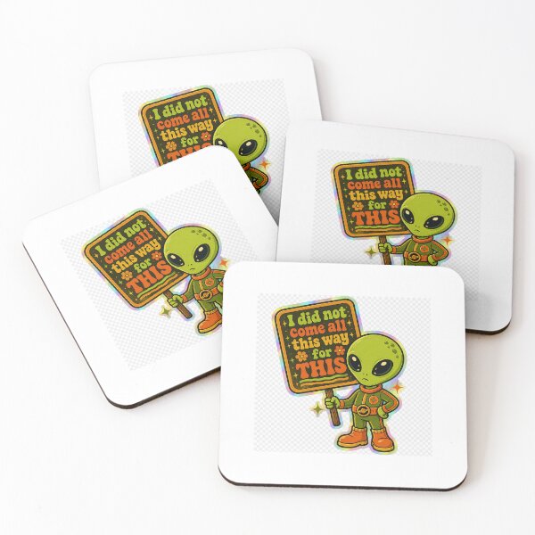 Item preview, I Did Not Come All This Way For This - Retro Alien Sticker designed and sold by Artistry.by.Yeddu.