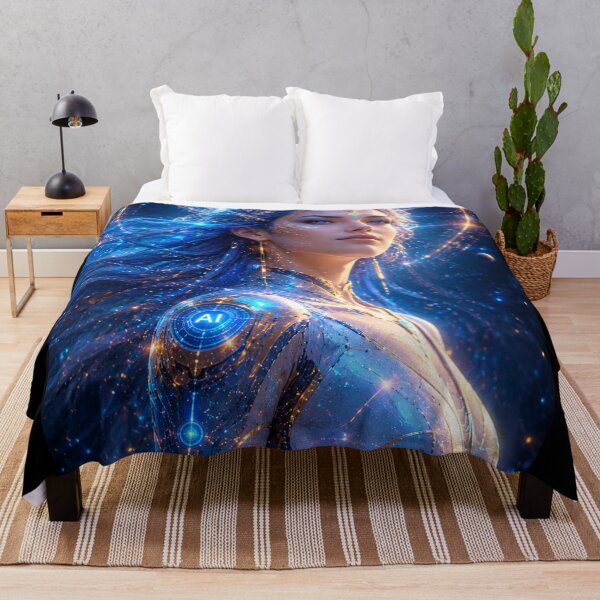 Item preview, Blue Cosmic Goddess with Glowing Light designed and sold by bbbpetr100.