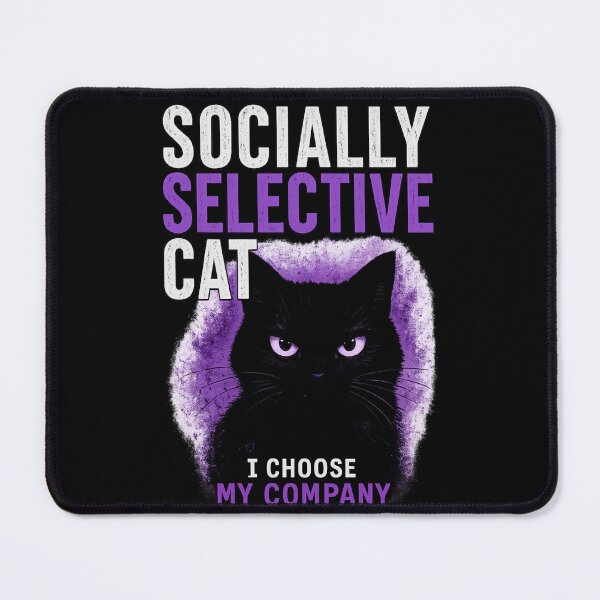 Item preview, Socially Selective Cat Funny Introvert Cat Lover Design designed and sold by KAIGEN7.