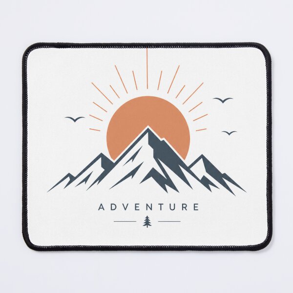 Item preview, Minimalist Mountain Sunrise Travel Design - Wanderlust Adventure designed and sold by VisualArtsOasis.