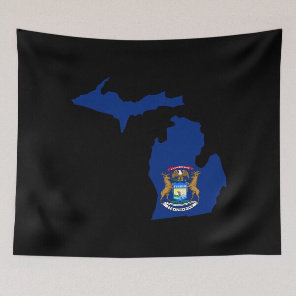 Item preview, Michigan State Shape Flag MI designed and sold by shitpostee.