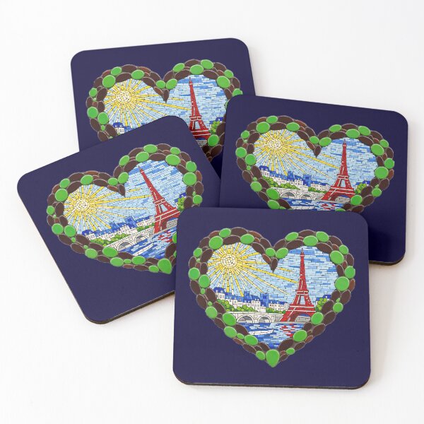 Item preview, Paris Mosaic Heartscape designed and sold by PixorStudio.