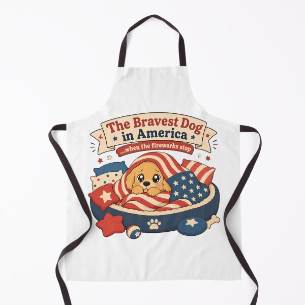 Item preview, Bravest Puppy in America Fireworks Scared Golden Retriever designed and sold by chattsuede.