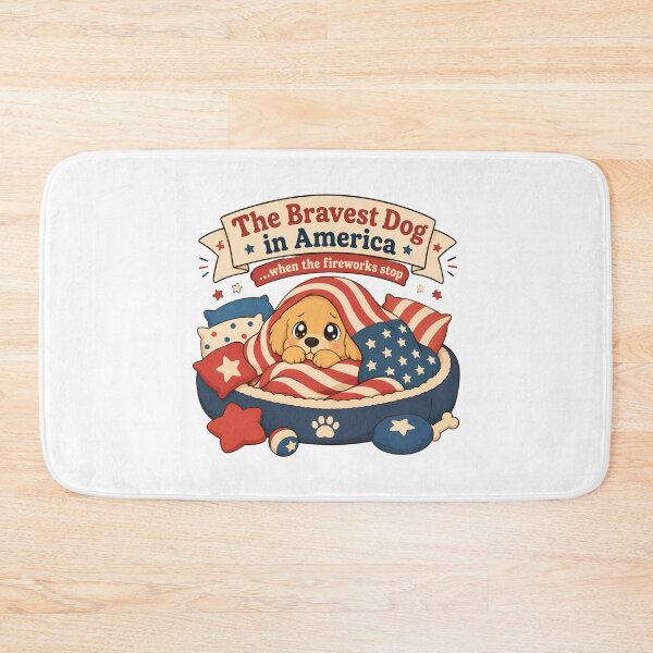 Item preview, Bravest Puppy in America Fireworks Scared Golden Retriever designed and sold by chattsuede.