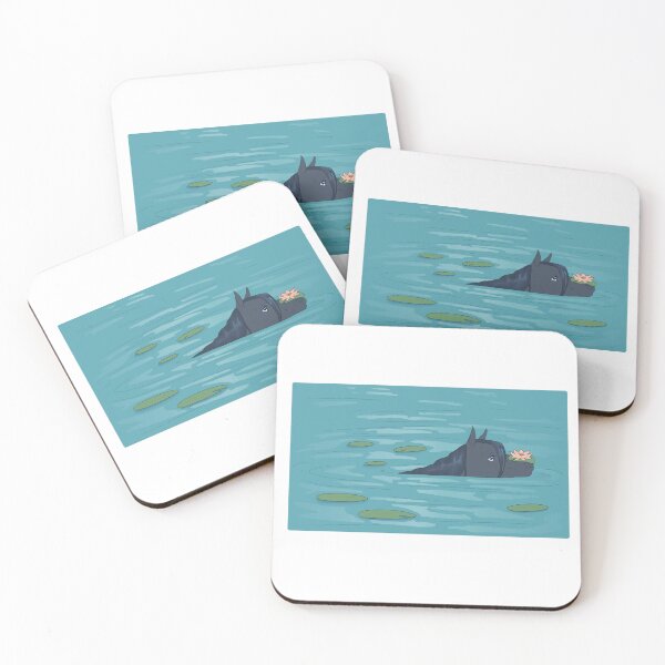 Item preview, Kelpie Swimming With Waterlilies designed and sold by Sonderdaisies.