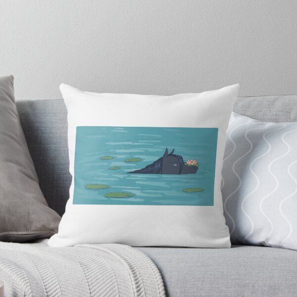 Item preview, Kelpie Swimming With Waterlilies designed and sold by Sonderdaisies.