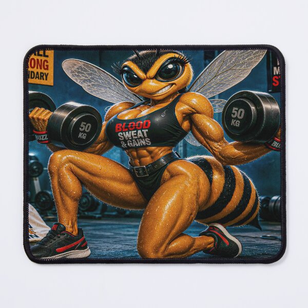 Item preview, Bee woman in the gym Weightlifting designed and sold by JaN44Fotografia.