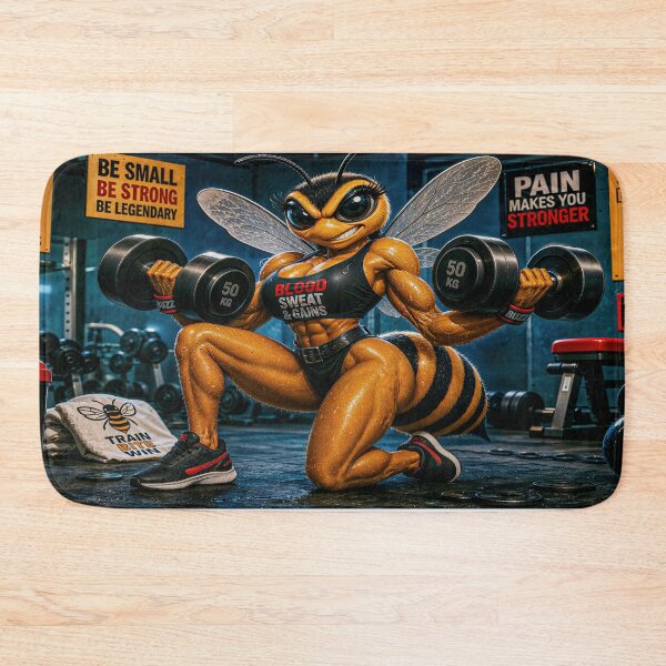 Item preview, Bee woman in the gym Weightlifting designed and sold by JaN44Fotografia.