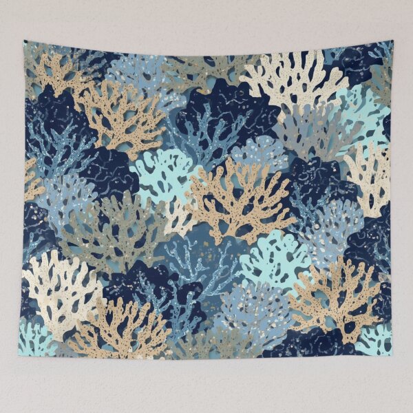 Item preview, Blue Beige Coral designed and sold by SeaStarAlex.