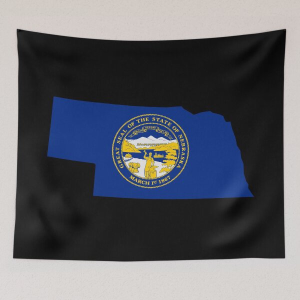 Item preview, Nebraska State Shape Flag NE designed and sold by shitpostee.