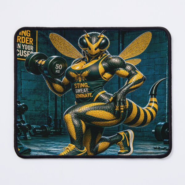 Item preview, Wasp woman in the gym Weightlifting designed and sold by JaN44Fotografia.