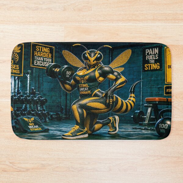 Item preview, Wasp woman in the gym Weightlifting designed and sold by JaN44Fotografia.