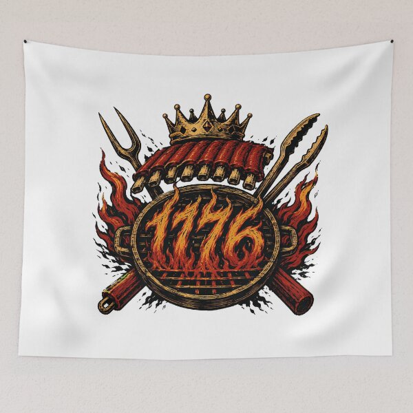 Item preview, 1776 BBQ King Fourth Of July Pitmaster designed and sold by chattsuede.