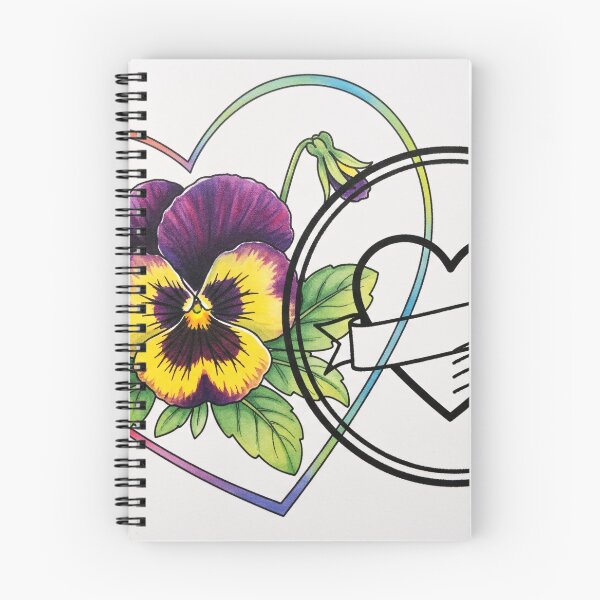 Item preview, Pansy Heart Stamp Illustration designed and sold by PixorStudio.