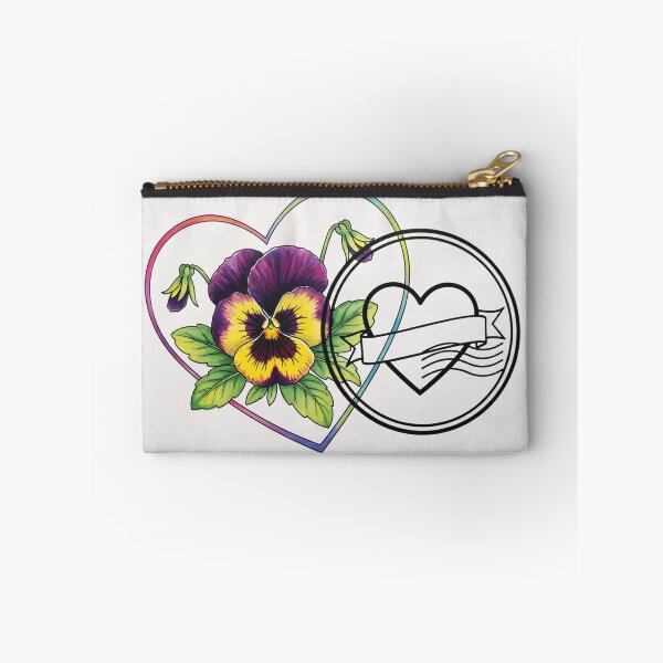 Item preview, Pansy Heart Stamp Illustration designed and sold by PixorStudio.