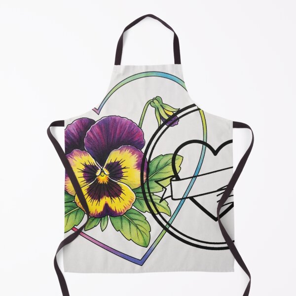 Item preview, Pansy Heart Stamp Illustration designed and sold by PixorStudio.
