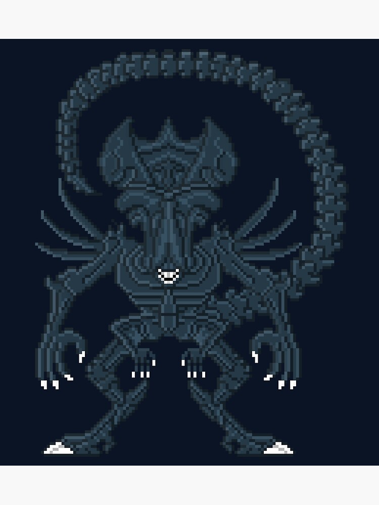 Xenomorph Queen Aliens Pixel Art Photographic Print For Sale By Gwendal Redbubble 5869