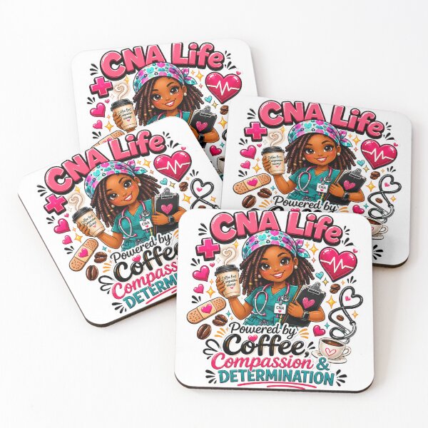 Item preview, CNA Life Powered by Coffee Compassion and Determination Sticker | CNA Gift | Nurse Life Decal | Healthcare Worker Sticker designed and sold by overcomercrafts.