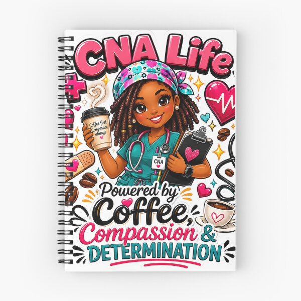 Item preview, CNA Life Powered by Coffee Compassion and Determination Sticker | CNA Gift | Nurse Life Decal | Healthcare Worker Sticker designed and sold by overcomercrafts.