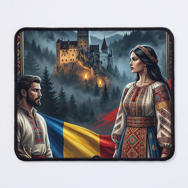 Item preview, Romania Gothic Art Print | Bran Castle Transylvania | Traditional Folk Costume | ZK PRO designed and sold by zalakopro.