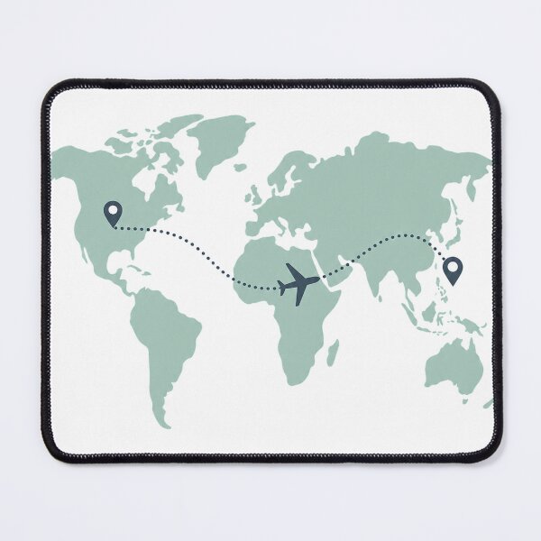 Item preview, Minimalist World Route Travel Design - Wanderlust Adventure designed and sold by VisualArtsOasis.