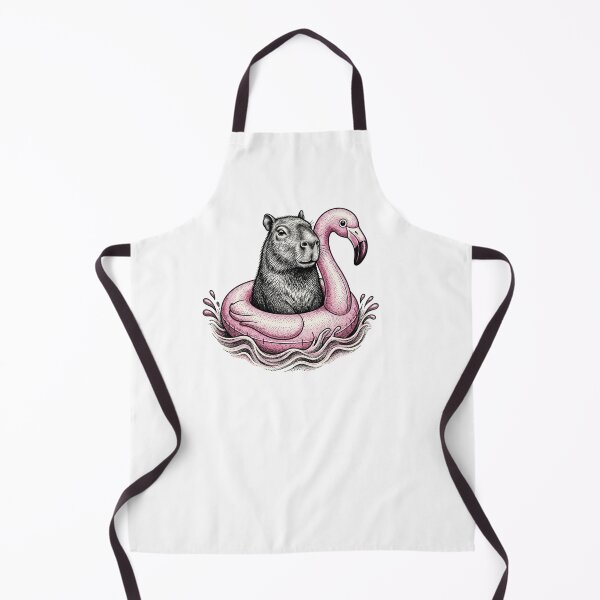 Item preview, Capybara Riding a Pink Flamingo Float designed and sold by SOUFIANE1991.