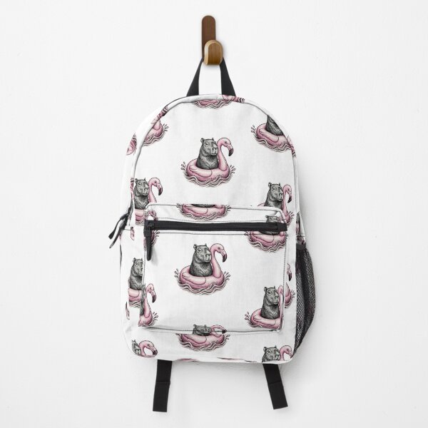Item preview, Capybara Riding a Pink Flamingo Float designed and sold by SOUFIANE1991.
