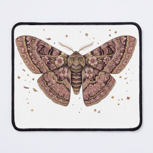Item preview, Floral Moth Cherry Blossom Dark Art designed and sold by MossMirrorArt.