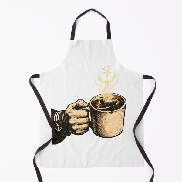 Item preview, Navy Anchor Coffee Steam Woodcut Engraving designed and sold by chattsuede.