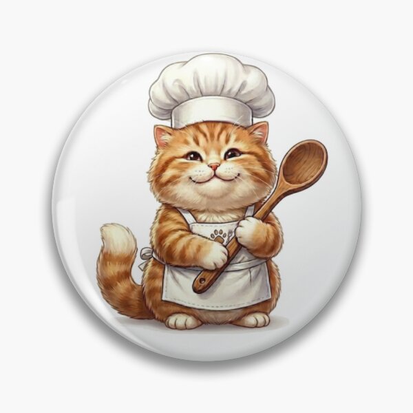 Item preview, Cute Chef Cat - Funny Baker Cooking Kitten Illustration designed and sold by Wild Horizon Studio.